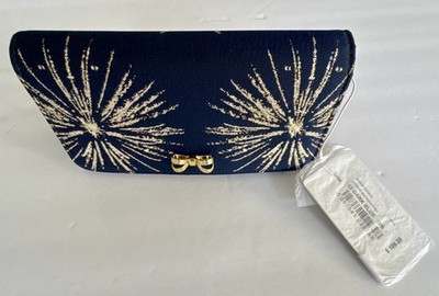 Ted Baker London Navy Gold Firework Clutch Chain Strap Evening Bag- New With Tag