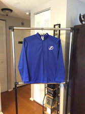 Tampa Bay Lightning New Logo Blue Embroidered Long Sleeve Shirt Adult 2XL 50-52