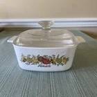 1970s SPICE OF LIFE L'ECHALOTE Corning Ware Pyrex-1.5L Casserole w/Lid-A 1 1/2 B