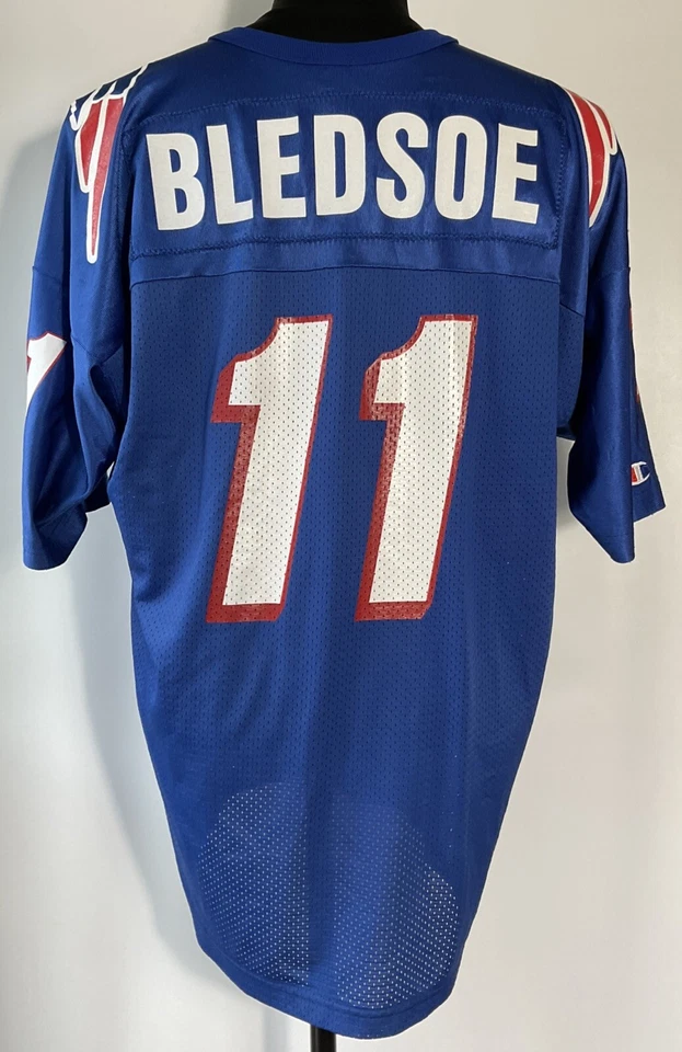 Camiseta De Colección Campeón Años 90 New England Patriots Drew Bledsoe Talla 52 Foto 3 de 4