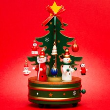 SIKORA SD3 Holz Spieldose Spieluhr Weihnachten Weihnachtsbaum Musik Stille Nacht