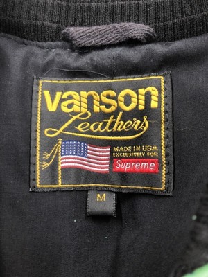 supreme vanson leathers perforated bomber jacket