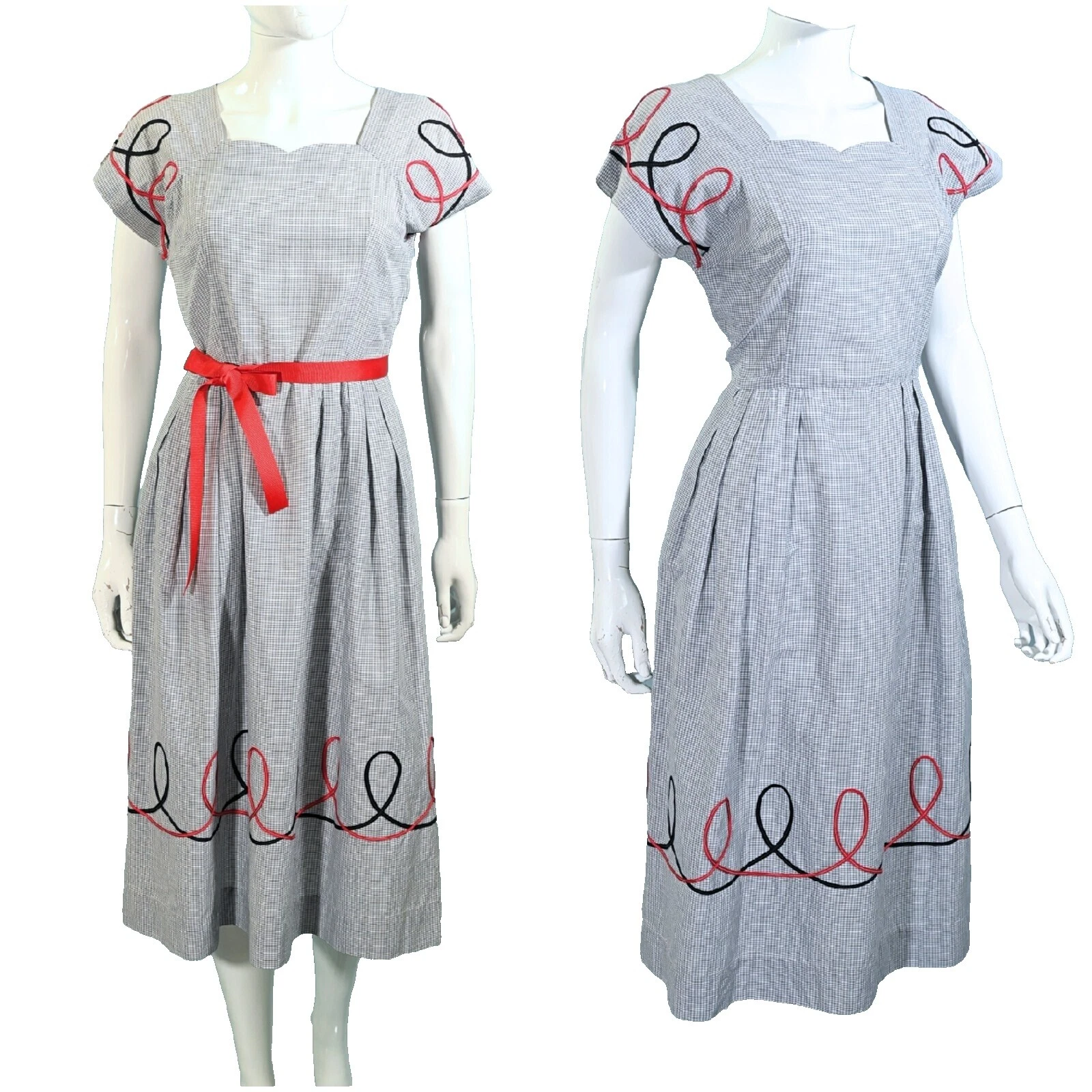 Vestidos Vintage 1940s Blanco para Mujeres