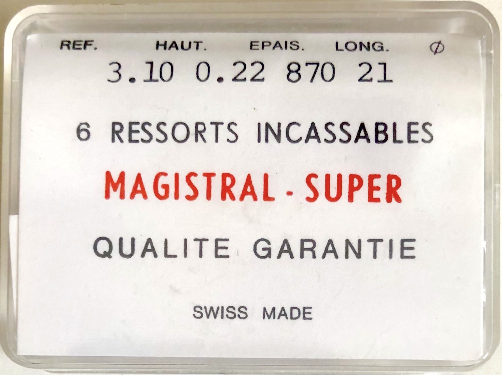 1X Mainspring 3.10x0.22mm Ø21 Watch Spring 870/310 NN87 Replacement