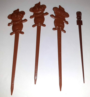 Vintage TRADER VICS Tiki Swizzle Sticks Menehunes + UNITED Royal Hawaiian