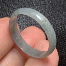 Certified Green 100  Natural A JADE Jadeite Circle Round RING USA. 11.5 418621