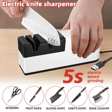 Professional Electric Knife Sharpener Kitchen Sharpening Stone Grinder knives US