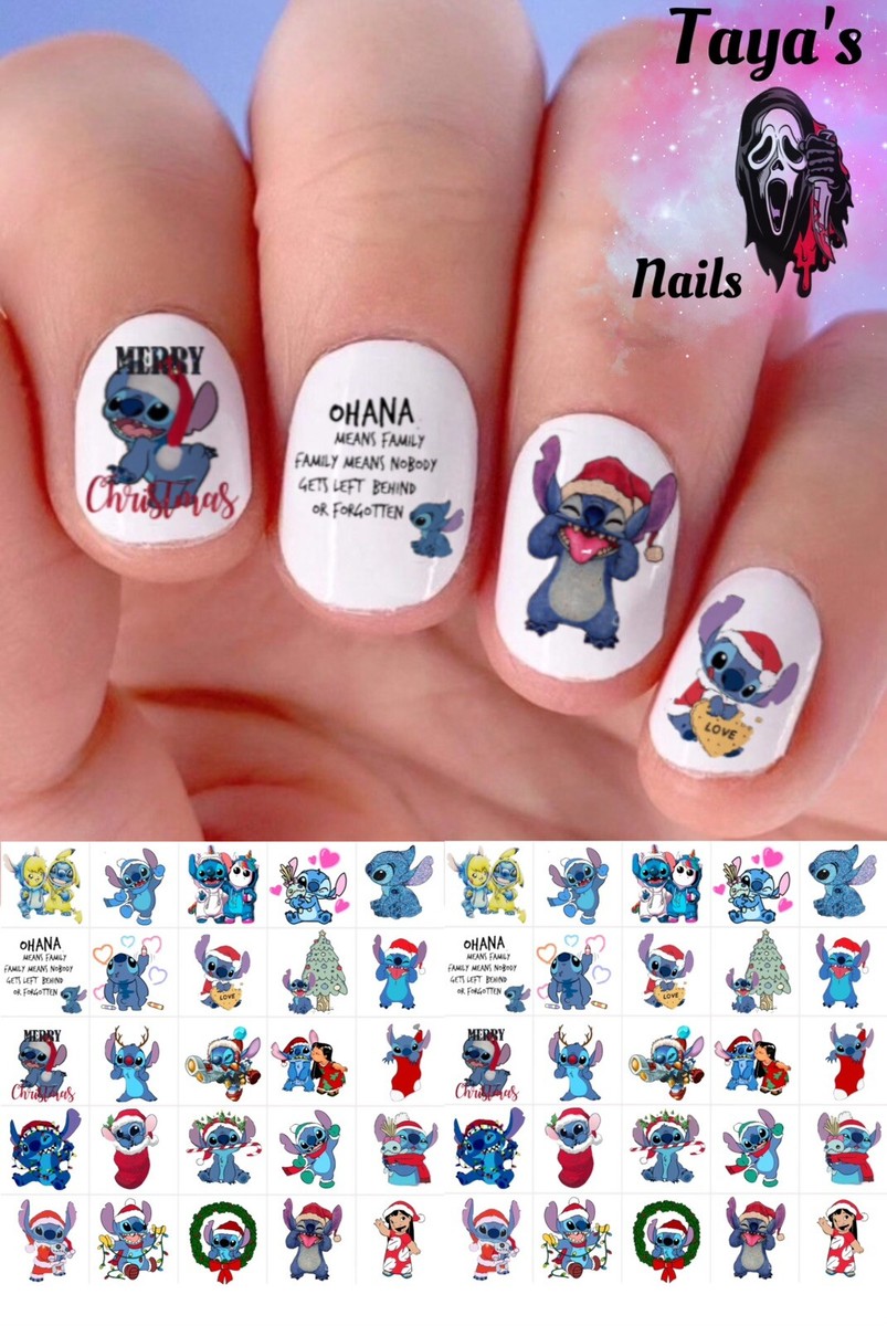 4 Sets Nail Art Stickers Xmas Snowflake Sweater Pattern