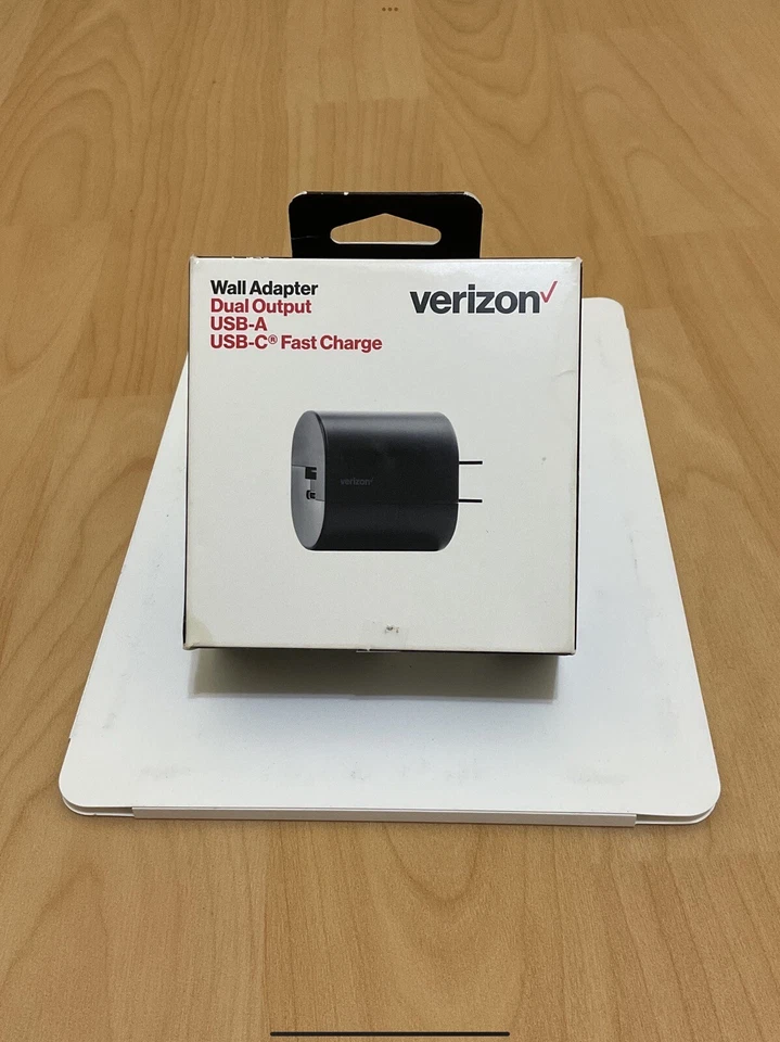 Original Verizon 33W DUAL Black Fast Charge USB &Type-C Home Wall Charge Adapter - Image 2 of 4