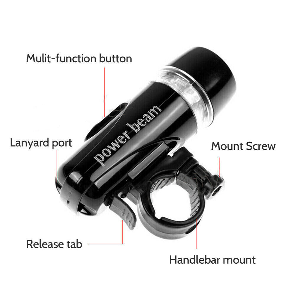 1/2x Front Rear Bike Light LED Bicycle Light Tail Lights Waterproof