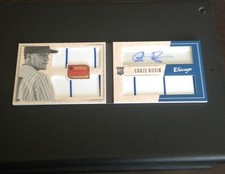2013 PANINI AMERICA'S PASTIME CHRIS RUSIN ROOKIE AUTO JERSEY BOOKLET 19/99