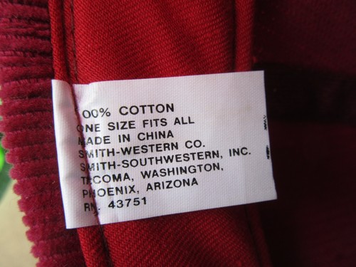 Vintage Castle Air Museum Red Corduroy Baseball Hat Trucker Cap Atwater, CA - Picture 8 of 8