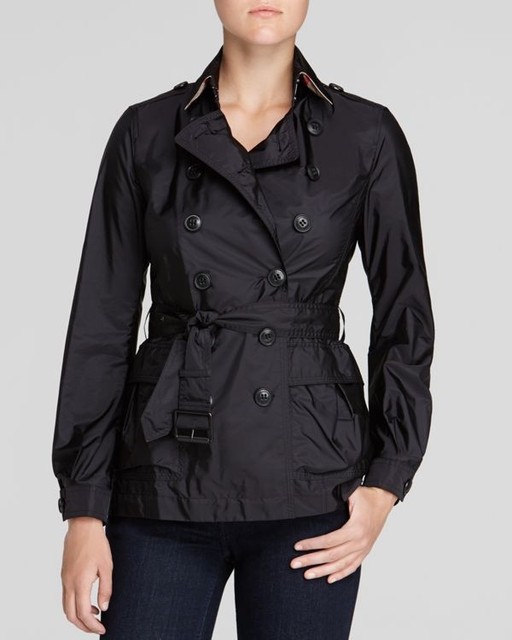 burberry brit short trench coat