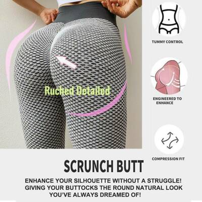 Women Leggings Yoga Pants Peach Butt Push Up Anti Cellulite