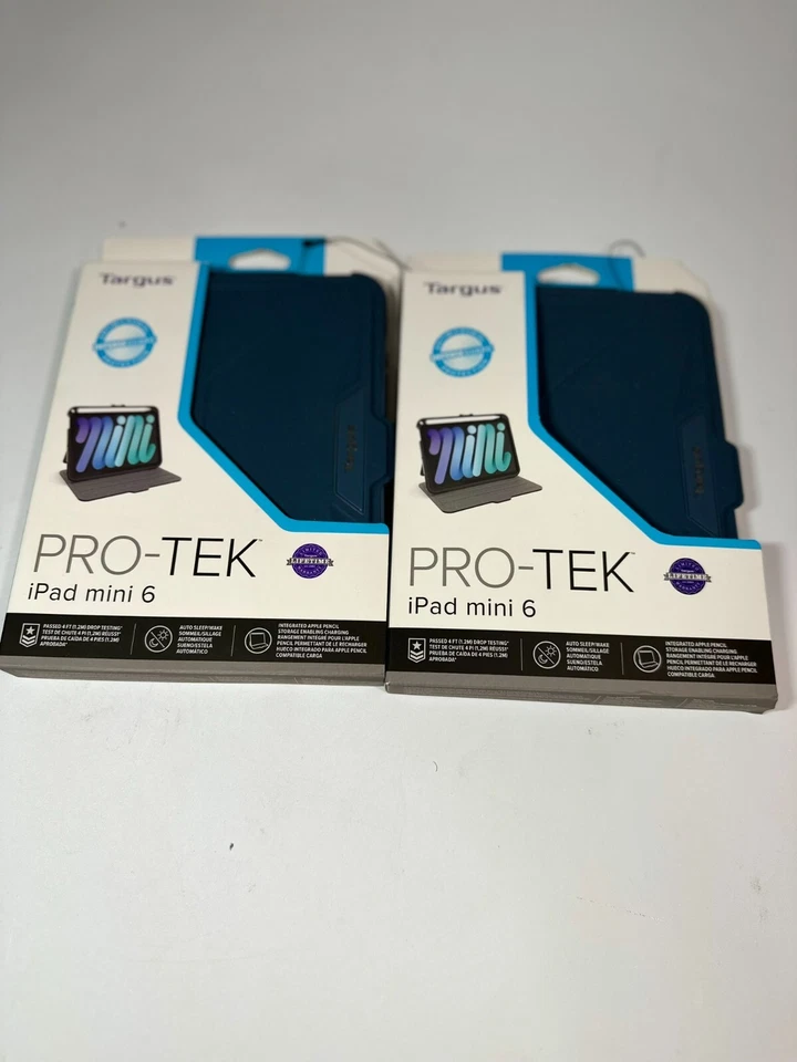 Targus THZ91302GL Case Apple iPad Mini 6th Gen - Blue [w/Pencil Holder] Pro-Tek - Image 3 of 3