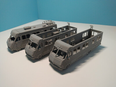 O Scale Rv 3-pk HO Scale Fleetwood Bounder 86' RV Motor Home for Model Railroad ...