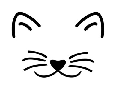 KATZENGESICHT WHISKERS VINYL ABZIEHBILD AUFKLEBER - KATZE HAUSTIER KÄTZCHEN KATZE DEKO HANDWERK