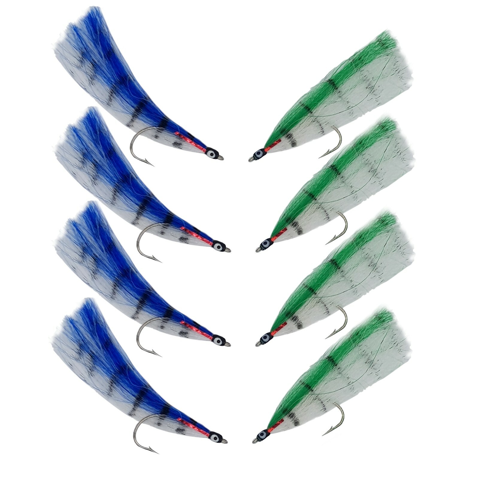 Fly Fishing Saltwater Minnow sizes 2 and 2/0 pack of 8 flies (H2)