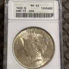 1922 ANACS MS 62 Peace Silver Dollar MINT ERROR VAM-13  Rare Soap Box Slab 🔥🔥
