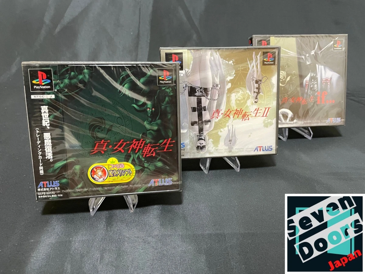 New Lot 3 PS1 Shin Megami Tensei and Ⅱ and if PlayStation 1 Atlus Japan Rare JP
