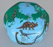 Vintage 1985 World Dinosaur Inflatable Vinyl World/ Globe The Nature Company
