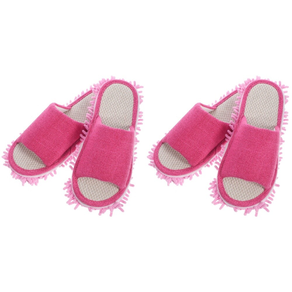 APL 2 Paia di Pantofole Mop Scarpe per Pulizia Pavimenti Pantofole da Donna per il
