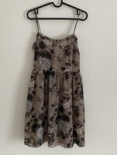 TOPSHOP Cami Slip Floral Dress Smoky Pink - size 10
