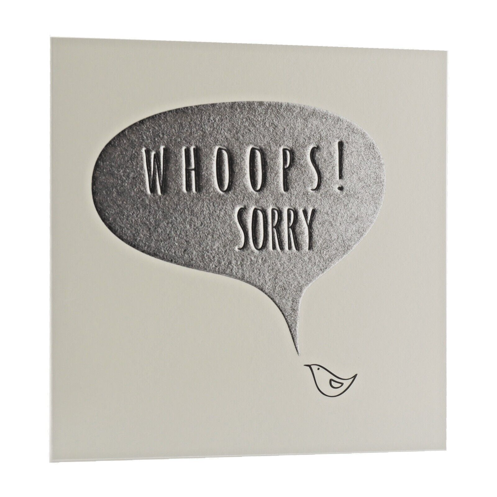 Apology Card for whatever has happened/not happened - Whoops Sorry Metallic Look