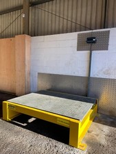 Trade Approved Heavy duty platform scales on a frame.