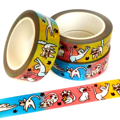 CAT WASHI TAPE  2000-now NEW FULL ROLL