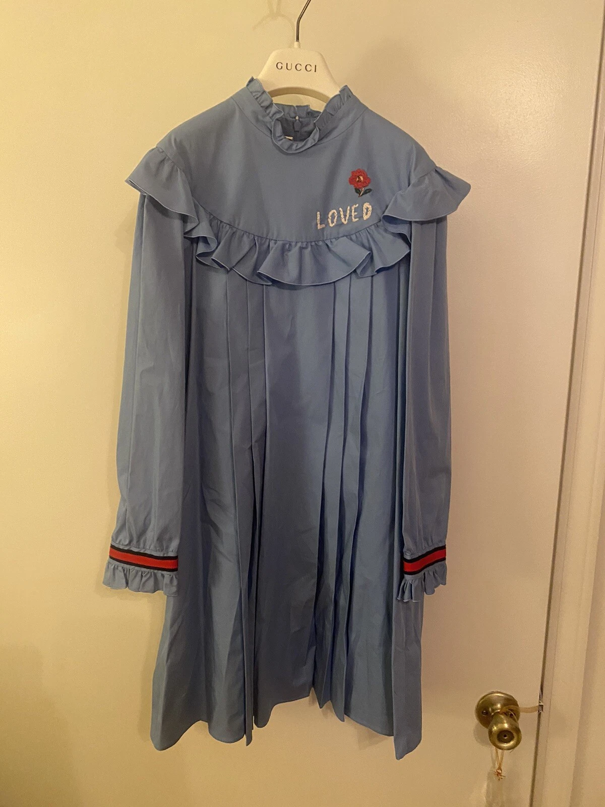 Authentique robe Gucci enfant poplins taille 12 vente au détail .