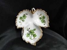 Kelvin Fine China: Three Part Divided Relish Dish Shaped Like a Leaf, 7 1/4"