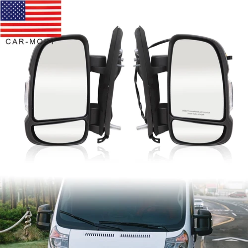 Pair Right and Left Side Power Mirror For 2010-2024 RAM Promaster 1500 2500 3500