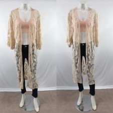 NWOT UMGEE Women's 3/4 Sleeve Open Crochet Lace Kimonos OS611-612