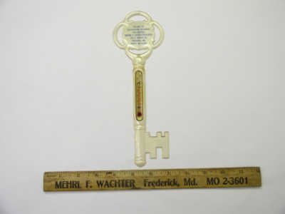 Mehrl F Wachter Plumbing & Heating Advertising Ruler & Thermometer Frederick Md