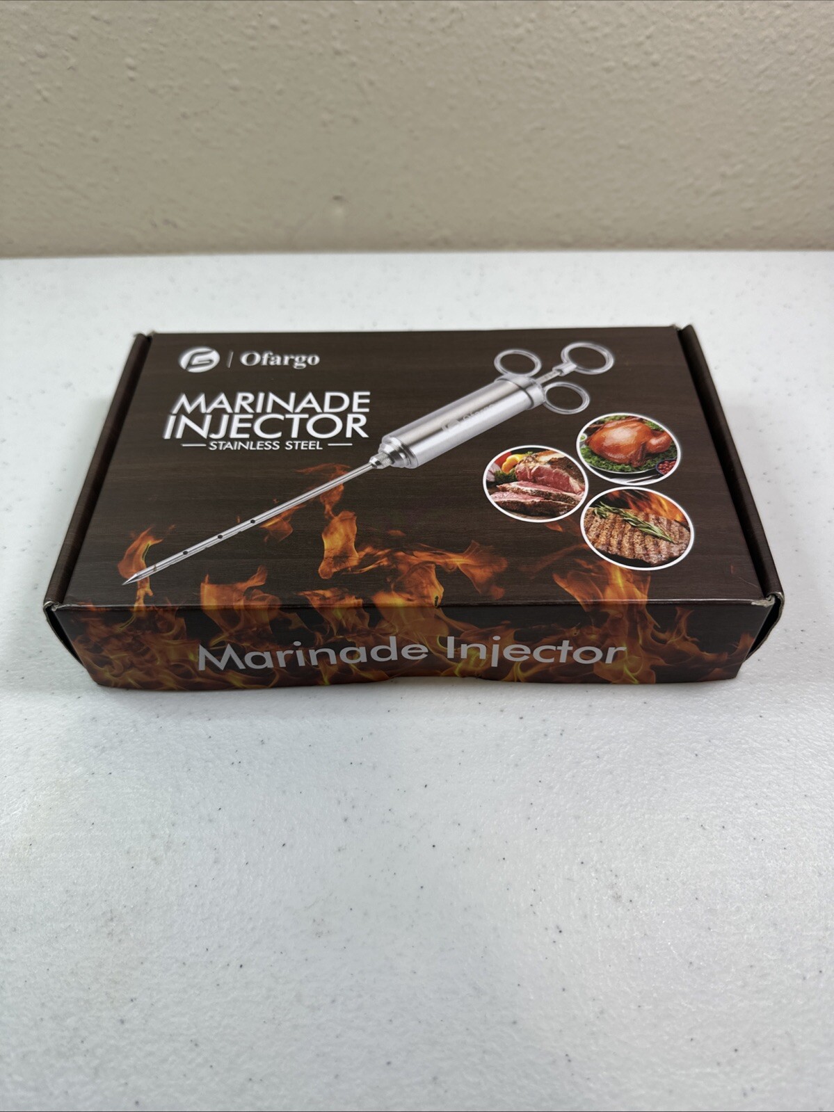 Ofargo 3-Needle Stainless Steel Meat Marinade Injector Syringe