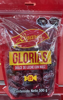 Glorias De Linares  Milk Candy  With Pecan 100% Mexican Candy 25 Pc