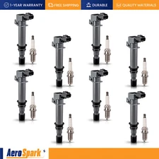 8 Ignition Coil & 8 Spark Plug for Jeep Grand Cherokee 1999-2007 4.7L V8 UF270