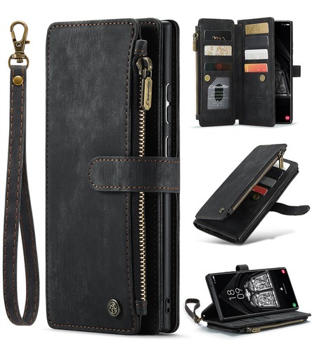 Leather Case For Samsung S8 S20 S23Ultra Auto Closing multi-card slot Flip Cover - Photo 13 sur 16