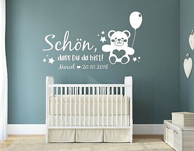 Wandtattoo Kinderzimmer Name Wandaufkleber Baby Name Babyzimmer Junge Pkm498 Ebay