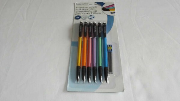 propelling pencil with rubber