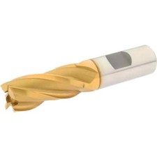 Hertel 3/4", 1-5/8" LOC, 3/4" Shank, 3-3/4" OAL, 4 Flute, HSS Square End Mill...