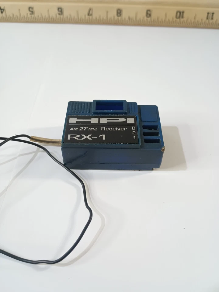 Receptor HPI Racing RX-1 AM 27MHz Azul Sin Cristal, Control Remoto RC Material Usado. Foto 3 de 4