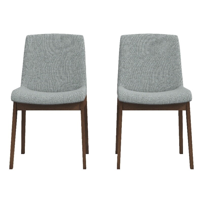 Levi Mid Century Modern Light Gray Fabric Dining Chair (Set of 2) eBay