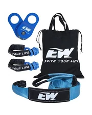 NIXFACE Offroad Recovery Kit - 10 Ton Heavy Duty Snatch Block Pulley，3" x