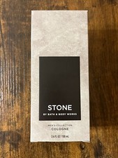 BATH  BODY WORKS STONE COLOGNE SPRAY FOR MEN 3.4 OZ NEW IN BOX 