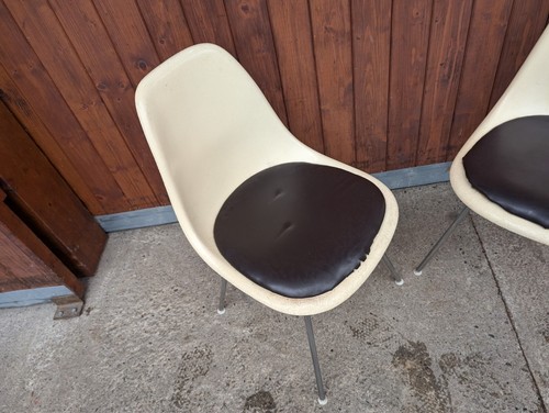 Charles Eames Fiberglas Stuhl 60s Vintage 60er H-Base chrom Herman Miller 1/5 - Bild 14 von 22