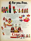Vintage 1968 Coca-Cola 29 Christmas Decorations Free In Cartons Advertisement