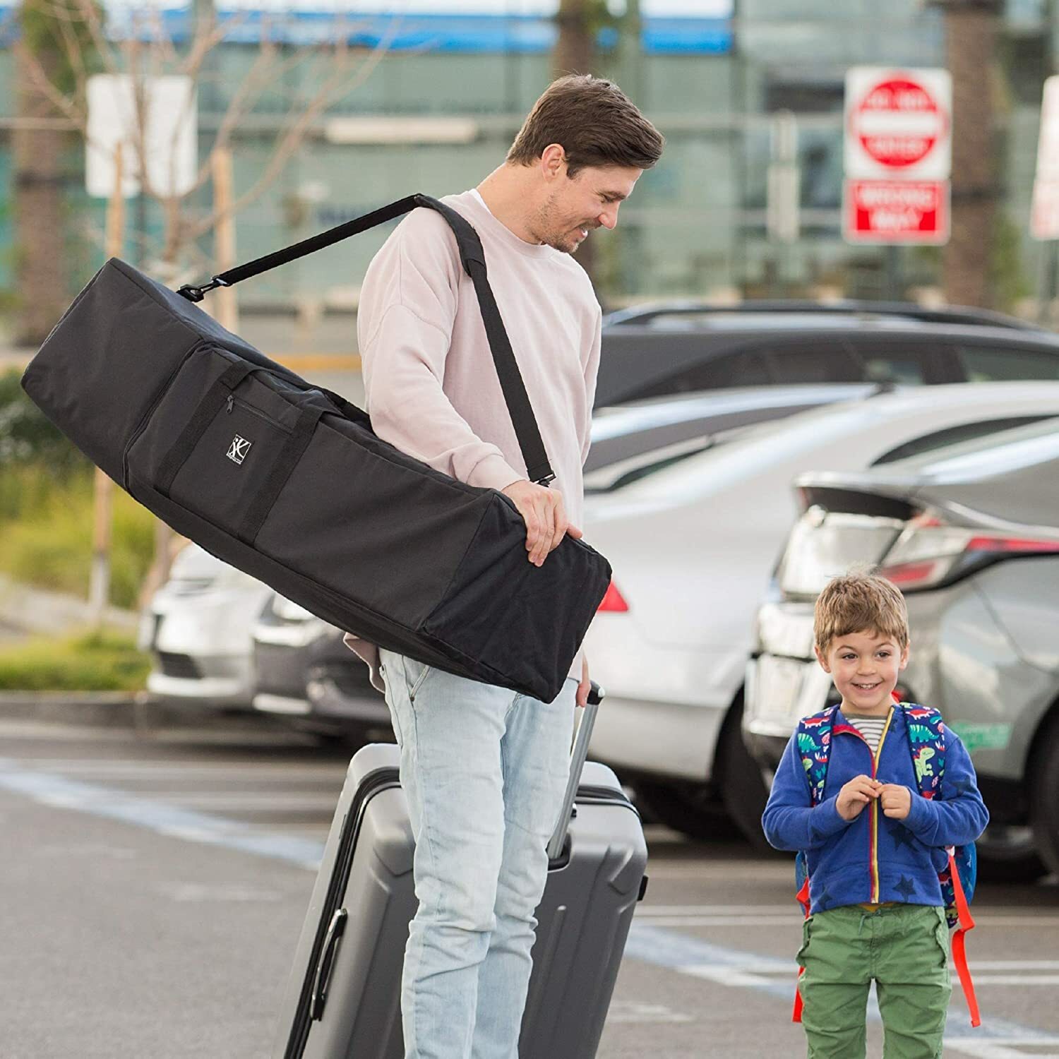 J.l. Childress Padded Umbrella Stroller Travel Bag 2203 Black for sale