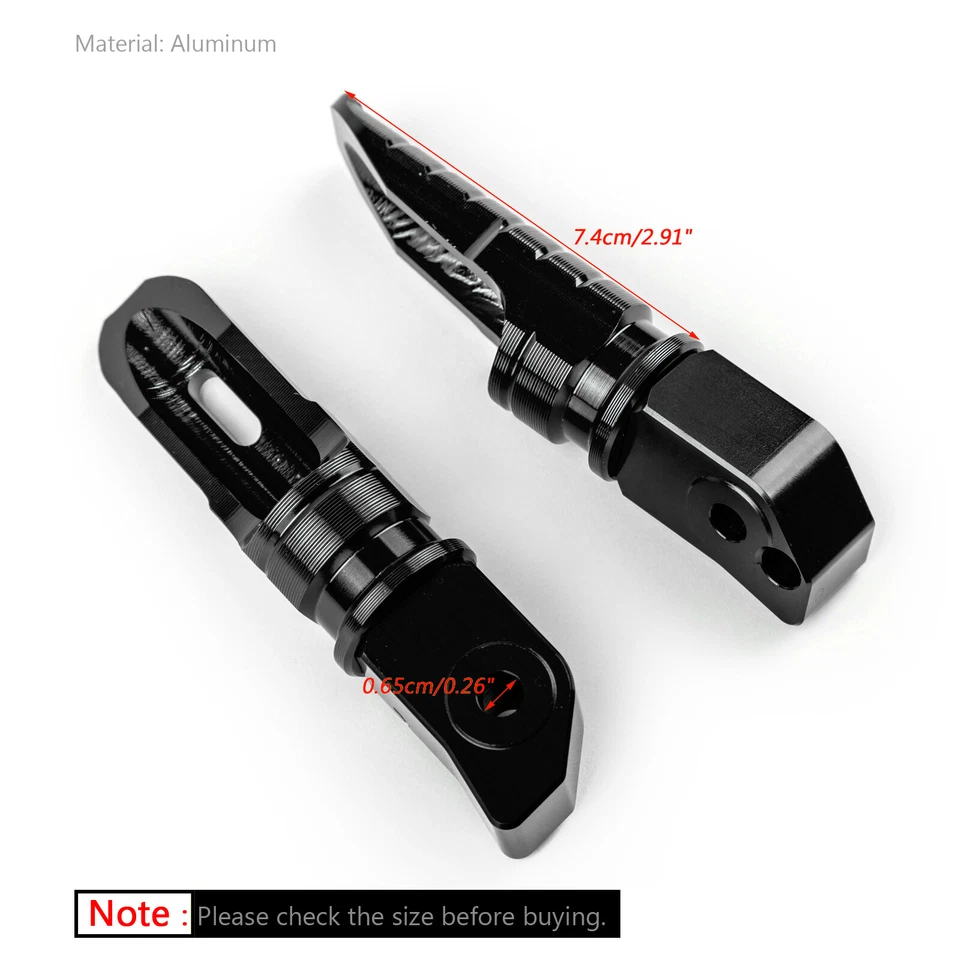Rear Footrests Foot Peg for HONDA CBR600RR CBR250RR CBR1000RR CB1100 CBR900 BLK Foto 2 de 4